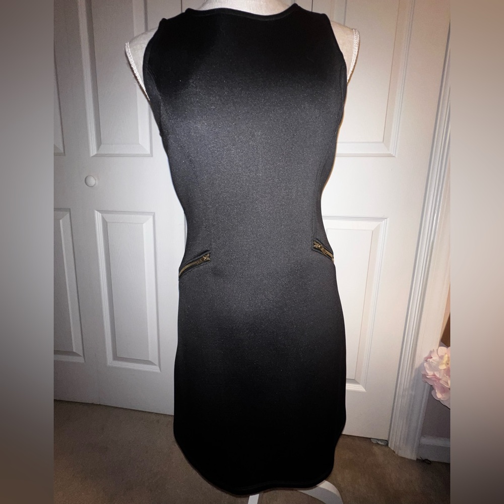 NWT Monteau Black Spandex Bodycon Dress | Size Medium